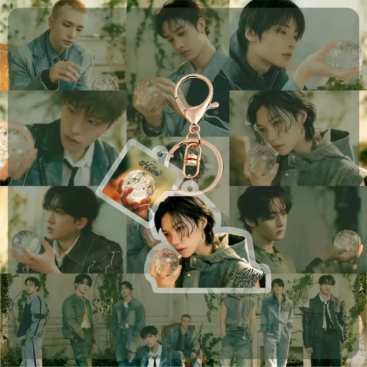 MK-pop Stray Kids Hollow Album Acrylic Pendant Keychain Style 2