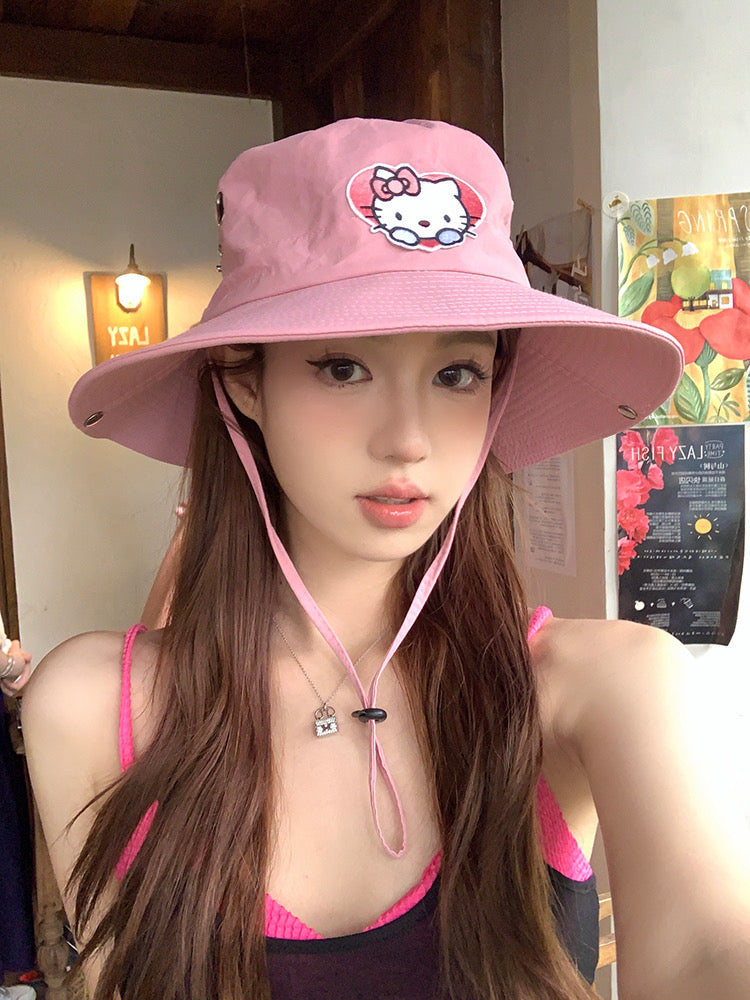 [FREE SHIPPING] Cute Kawaii Summer Hello Kitty Women’s Hat Hiking Hat