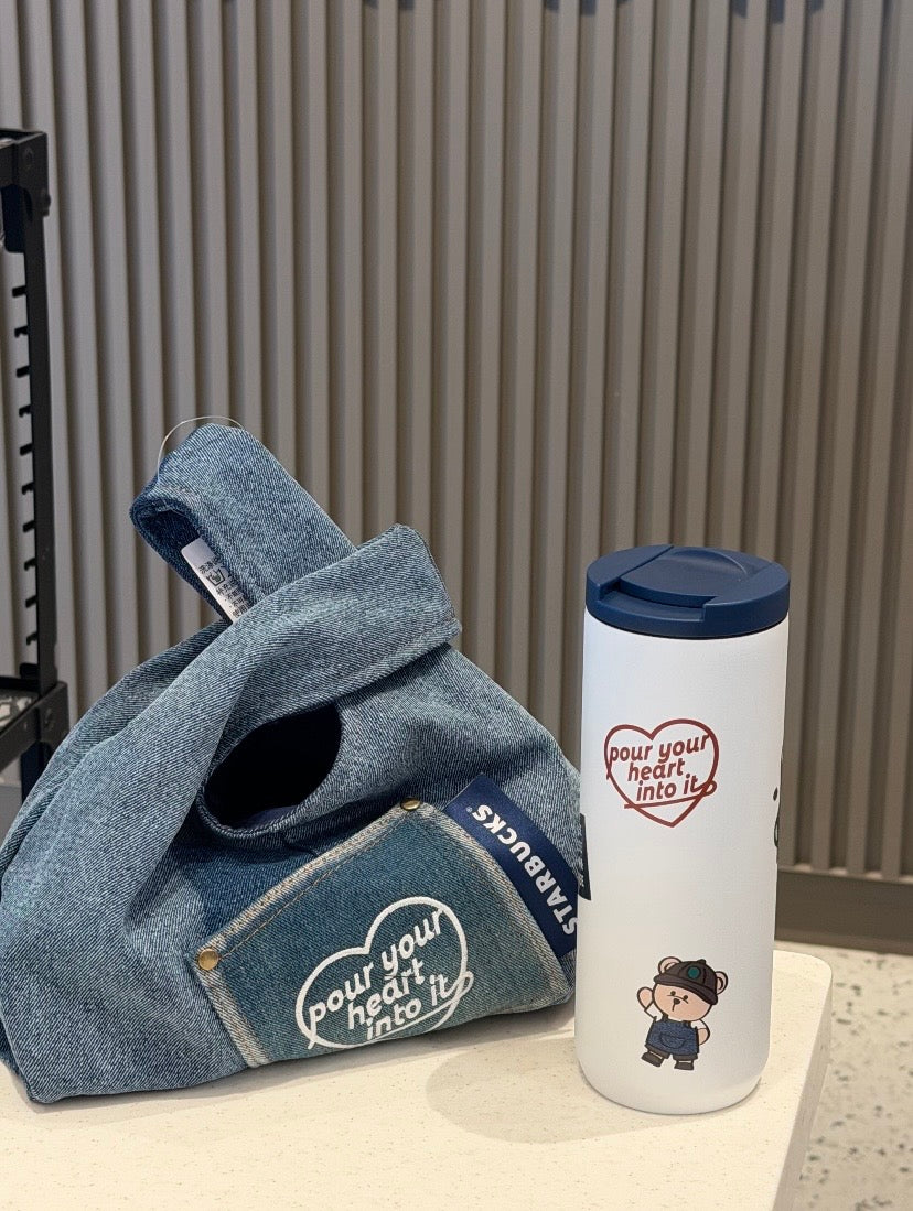 Authentic Starbucks Mainland China Denim Series Stanley Tumbler