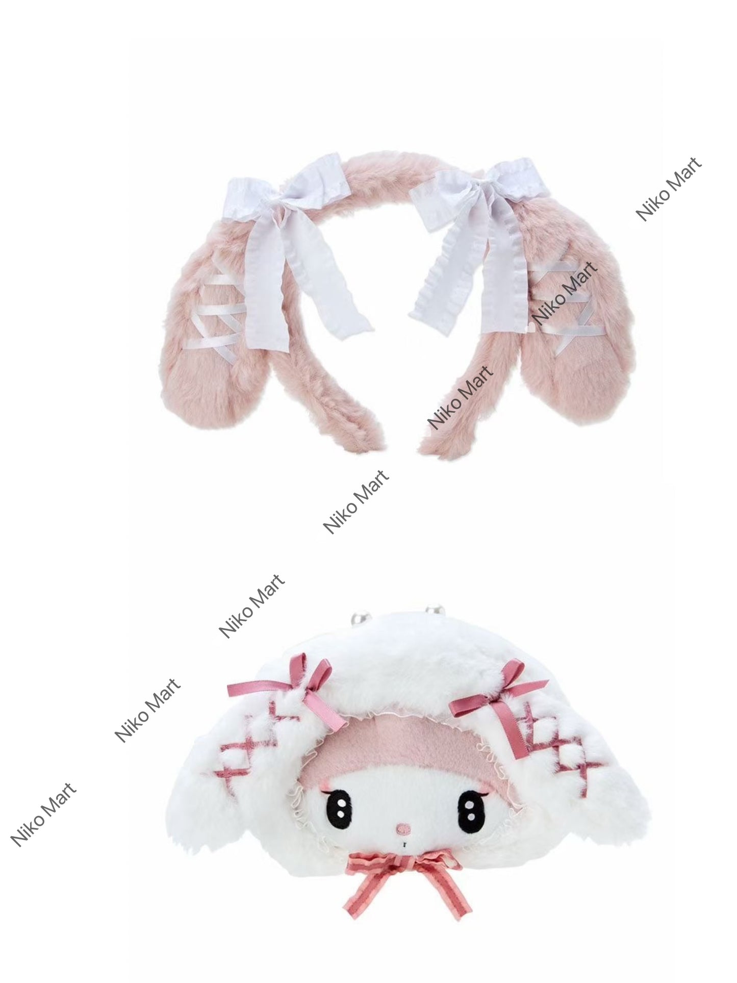 Cute Kawaii Japanese style Sanrio My Melody Kuromi Fluffy Coin Bag Ears