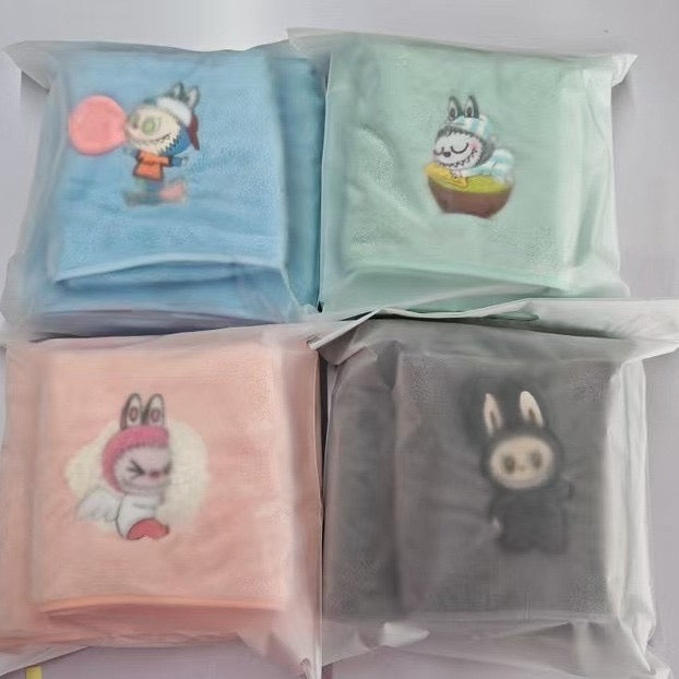 Labubu Towel Set Hand Towel 34*75cm Body Towel 70*140 cm