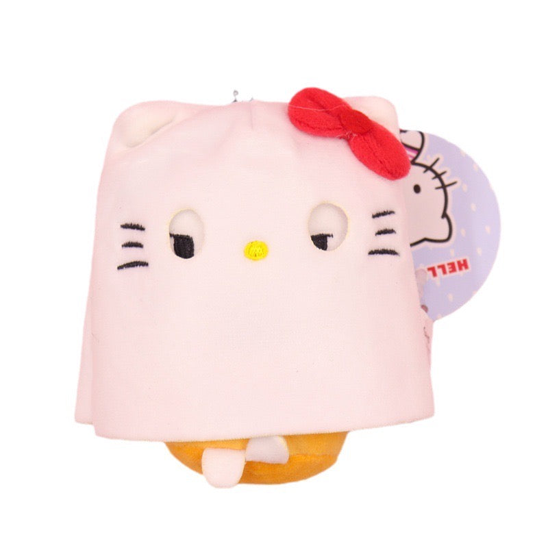 [FREE SHIPPING] Sanrio Halloween Japanese Style Plushy Keychain Bag Charm Pompompurin My Melody Cinamoroll Hello Kitty Kuromi Hangyodon 12 cm plushy