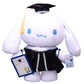 Sanrio Graduation Japanese Style Plushy Keychain Bag Charm My Melody Cinamoroll Kuromi Kiki Lala Twinstars