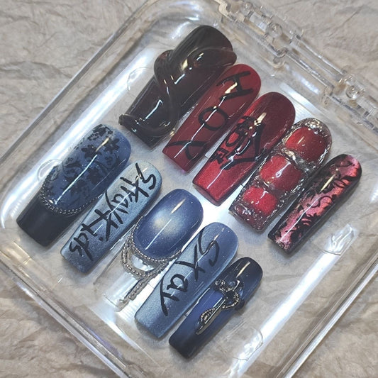 K-pop Stray kids Acrylic Nails Stay