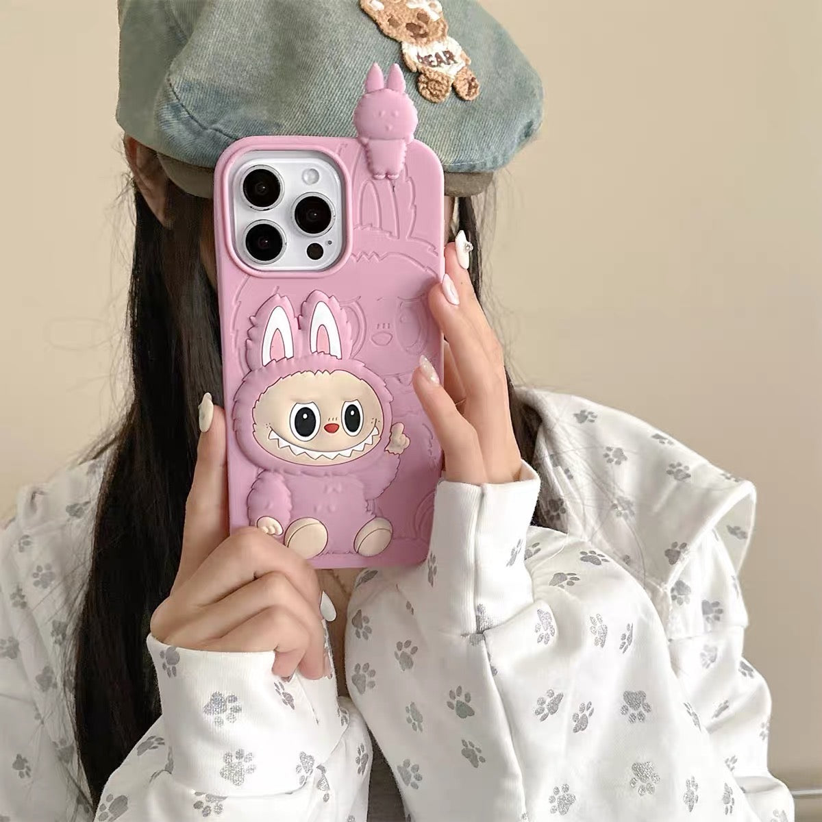 Labubu Phone Case iPhone Accessories Unofficial Pink Brown