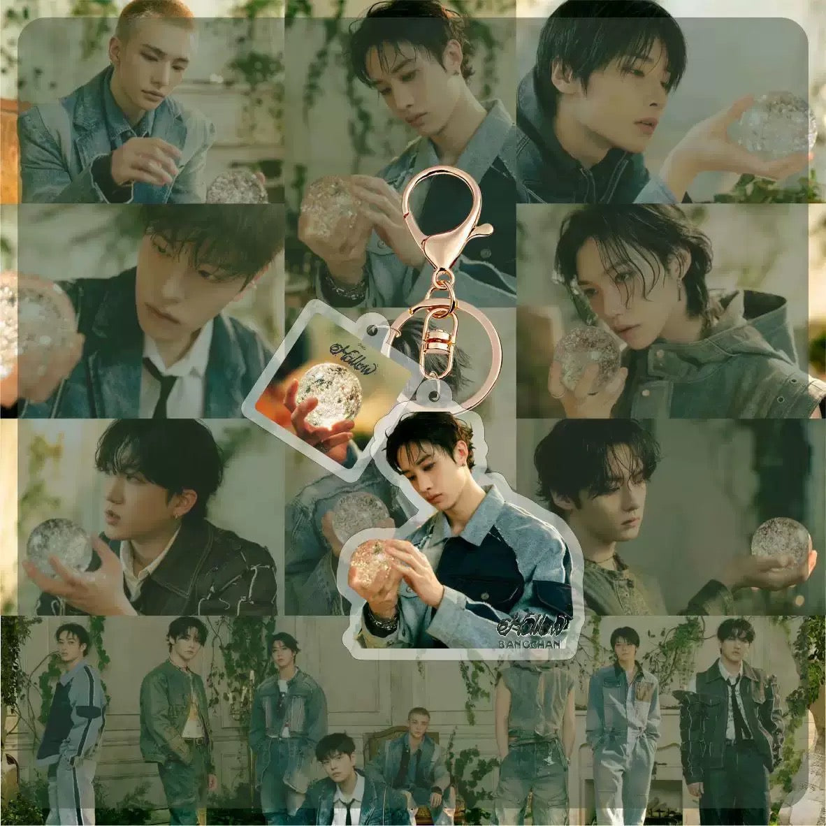 MK-pop Stray Kids Hollow Album Acrylic Pendant Keychain Style 2