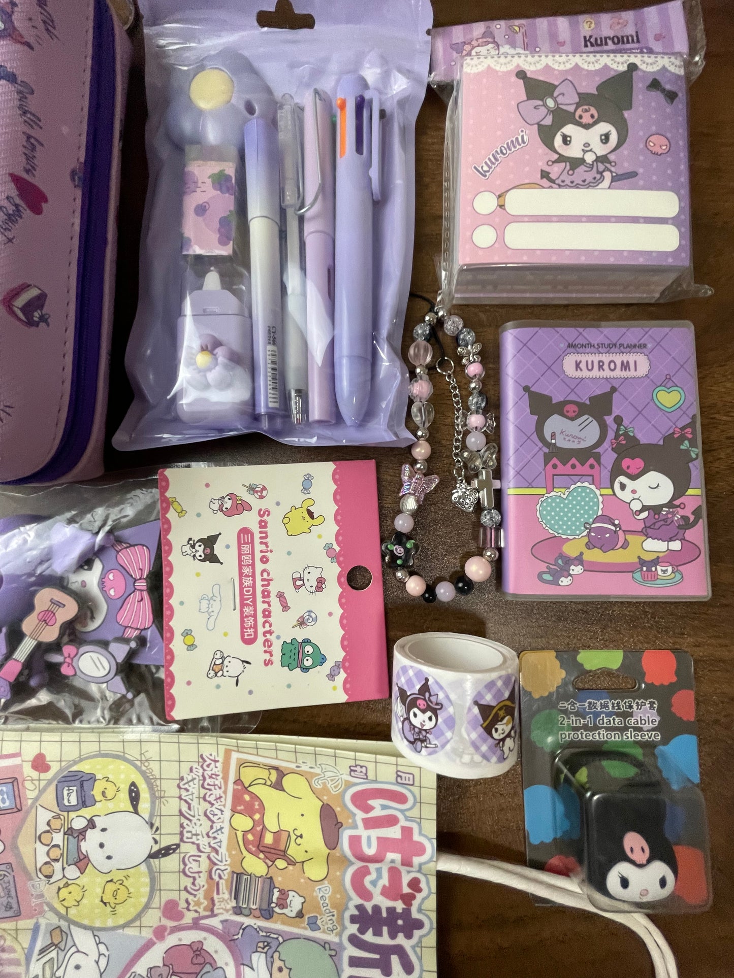 Clearance Bundle Kuromi Sanrio Stationary Set 1