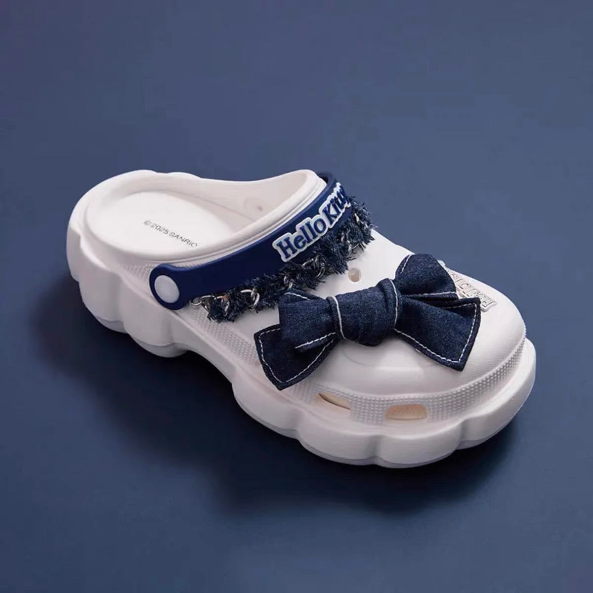 Sanrio Denim Hello Kitty Crocs Summer Shoes