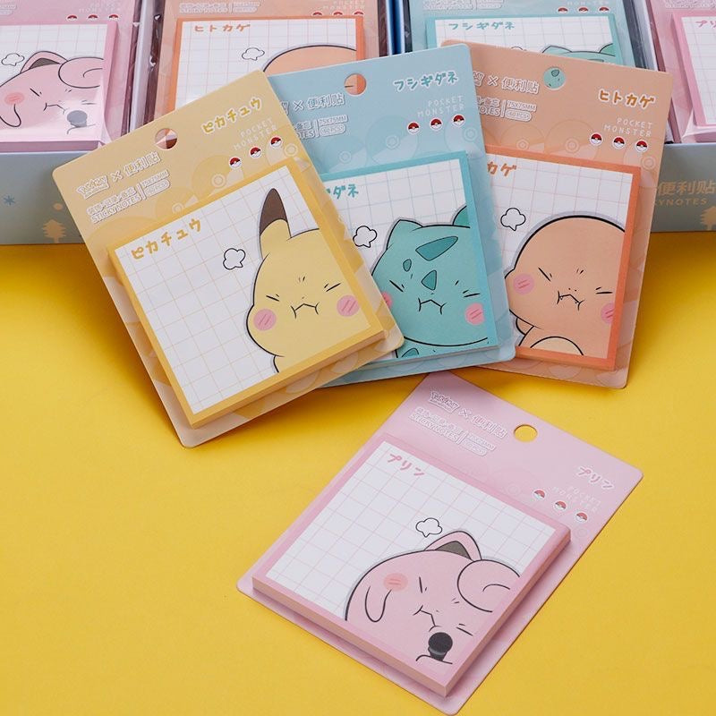 Pokémon 4 Pcs Sticky Notes Stationary Journal Accessories