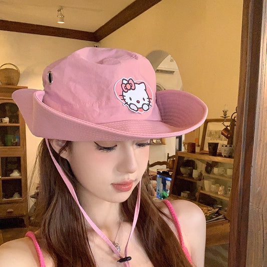 [FREE SHIPPING] Cute Kawaii Summer Hello Kitty Women’s Hat Hiking Hat