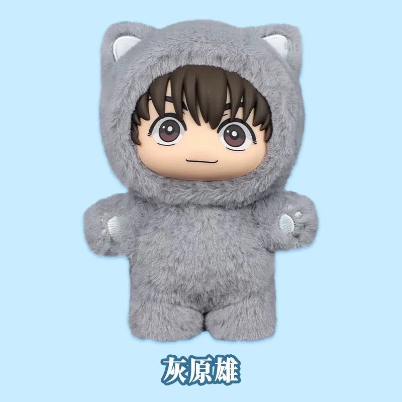 Anime Jujutsu Kaisen Face Plush Doll Eaki Figure Keychain Collectable Toys Mystery Blind Boxes
