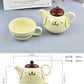 Cute Sanrio Japanese Pompompurin Teapot Set