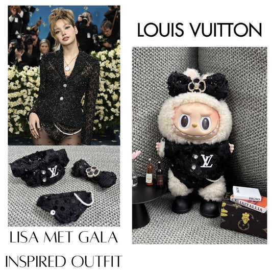 K-pop Blackpink Lisa Met Gala Inspired Labubu Outfit [NO DOLL]