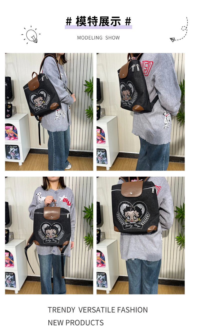 Betty Boop Rhinestone Backpack