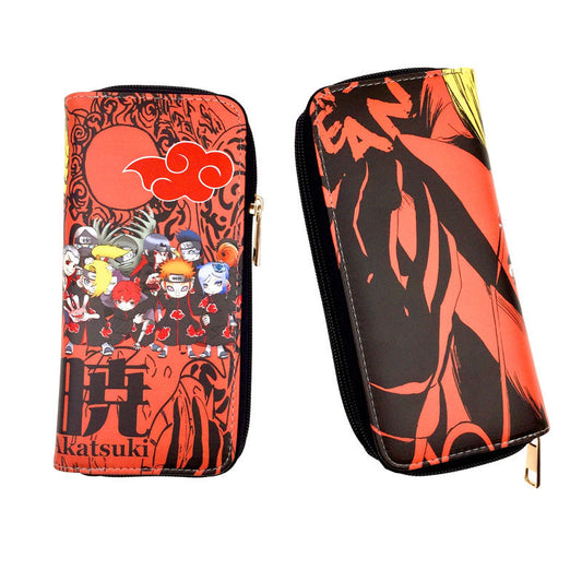 Anime Naruto  Money Wallet Gaara Itachi Kakashi Zipper Akatsuki
