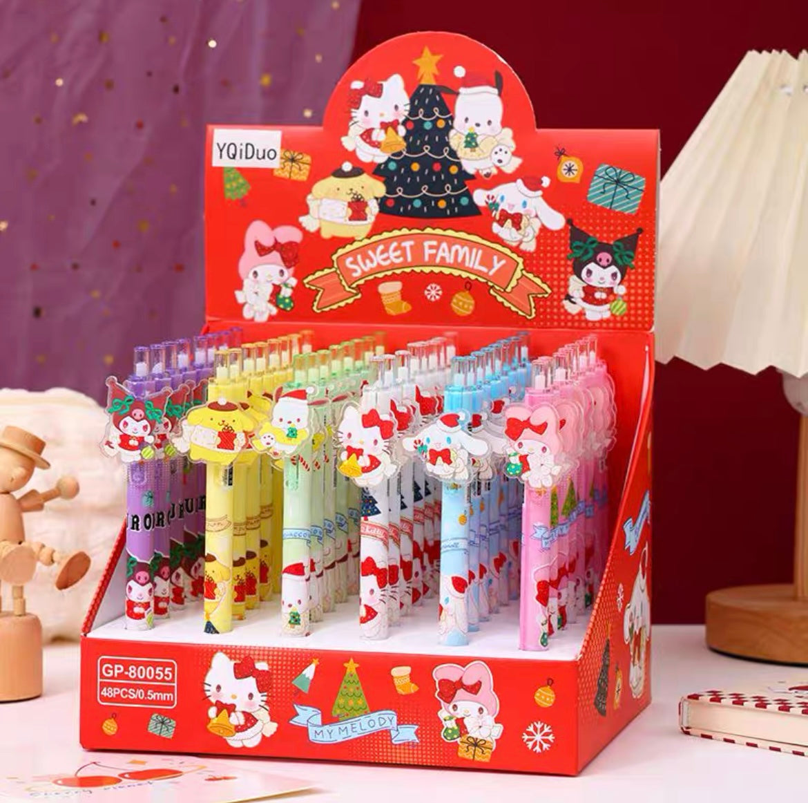 Sanrio Christmas Pens Stationary Set Black Ink Pen