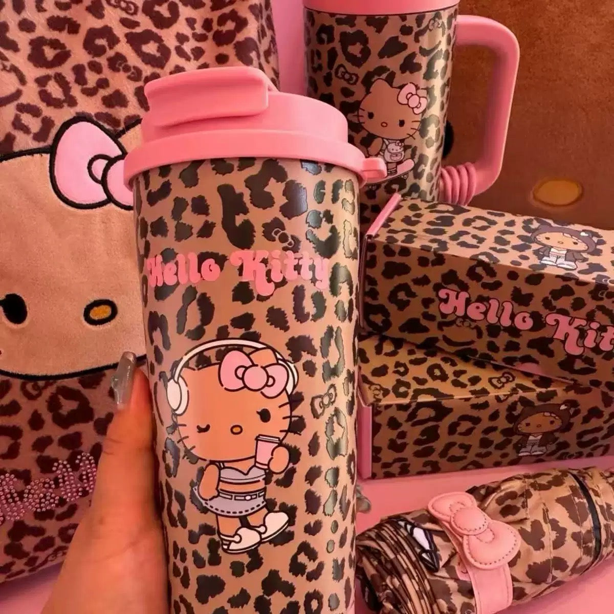 Sanrio Hello Kitty X tbh 473 ml Double Sided Top Coffee Flask Vacuum Cup High Quality Copy