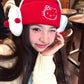 Sanrio Winter Warm Fuzzy Red Hello Kitty Hat