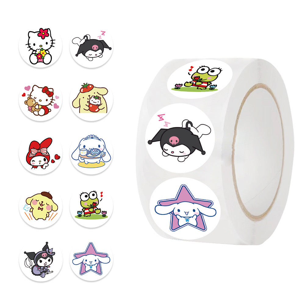 Sanrio Stickers Roll With 500 Stickers Stationary