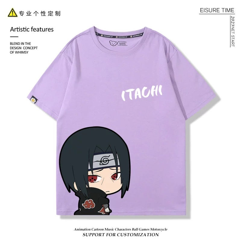 Naruto Anime T-shirt Matching Couple Kids Family Clothes