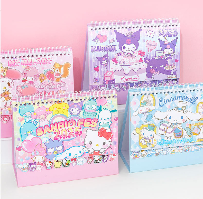 Sanrio 2025 New Year Calendar Stationary Kuromi My Melody Kuromi Cinamoroll