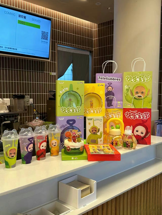 [FREE SHIPPING] Teletubbies X Naixue Tea Water Bottle Sticker Gift Bag Set