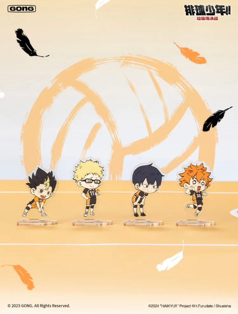 [Authentic] Popmart Gong X Haikyuu Garbage Dumpstar Battle  Series Acrylic Stand Badge