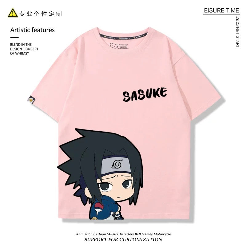 Naruto Anime T-shirt Matching Couple Kids Family Clothes