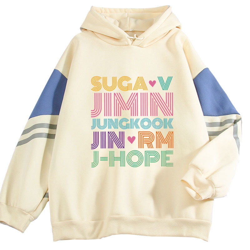 K-pop BTS Hoodie Sweater Suga V Jimin Jungkook Jin RM J Hope