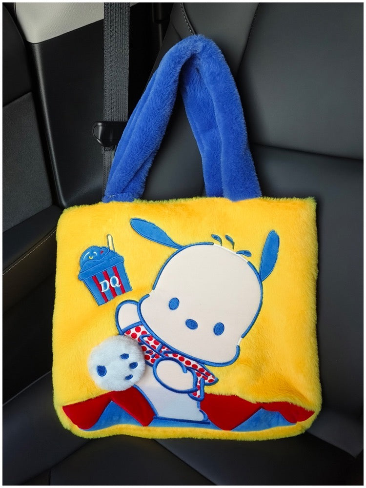 Sanrio Pochacco X Dairy Queen Cute Fluffy Soft Bag