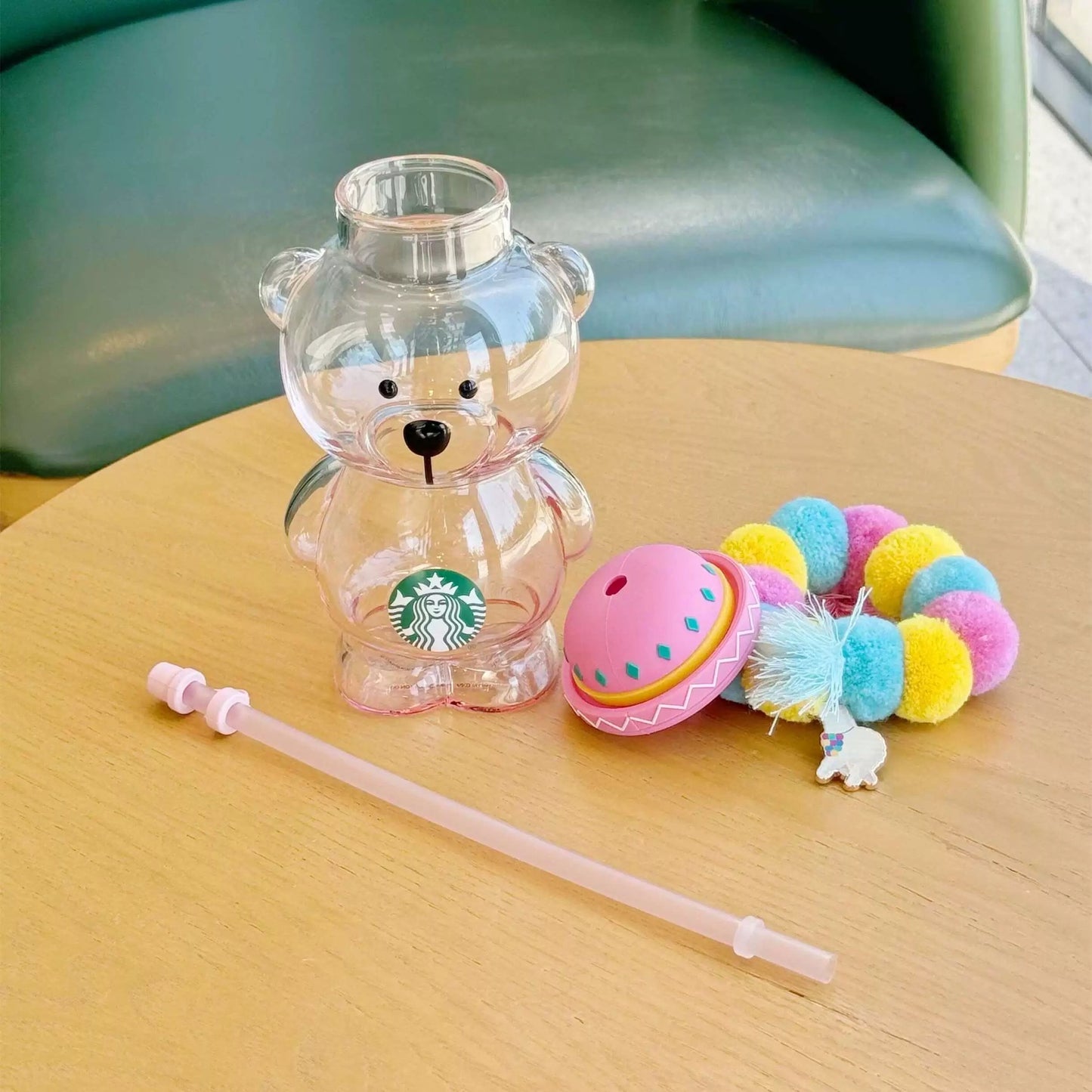 Authentic Starbucks Teddy Bear Cup Alpaca Style Glass Cup
