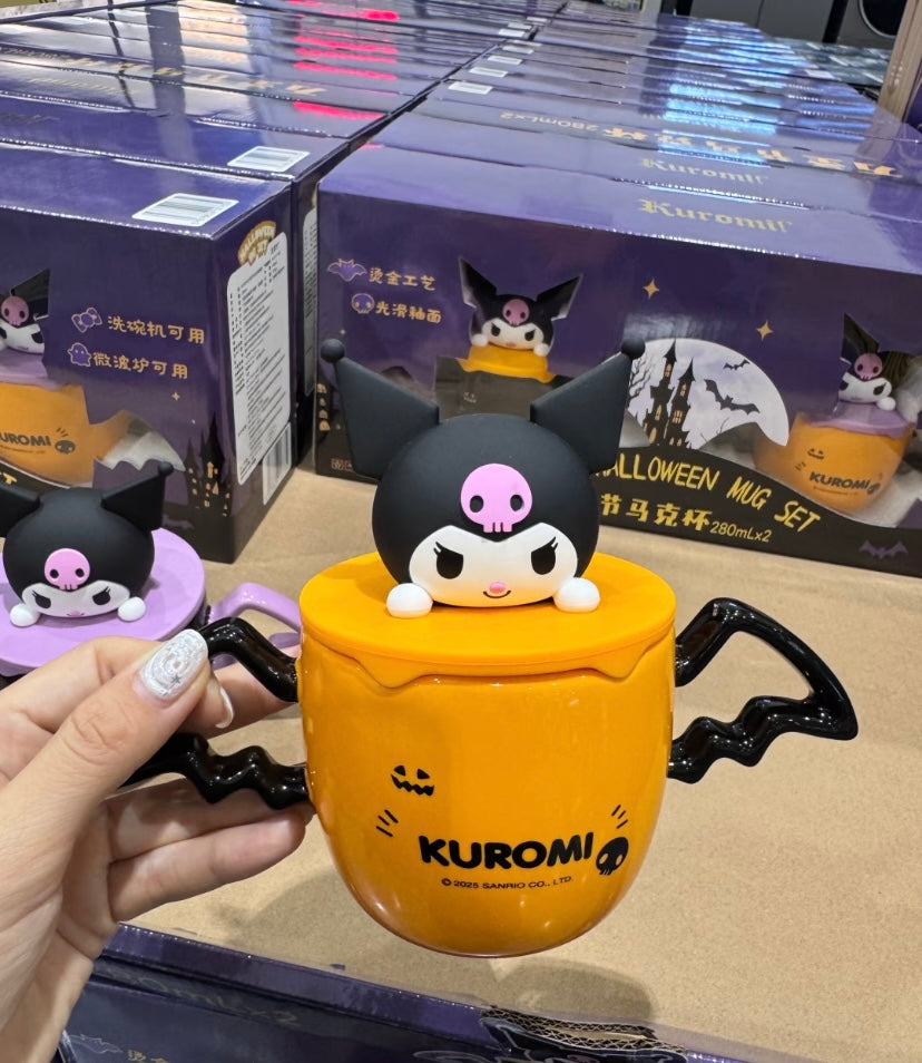Sam’s Club Sanrio Kuromi Halloween 2 Mug Set Ceramic Coffee Cup Mug Set