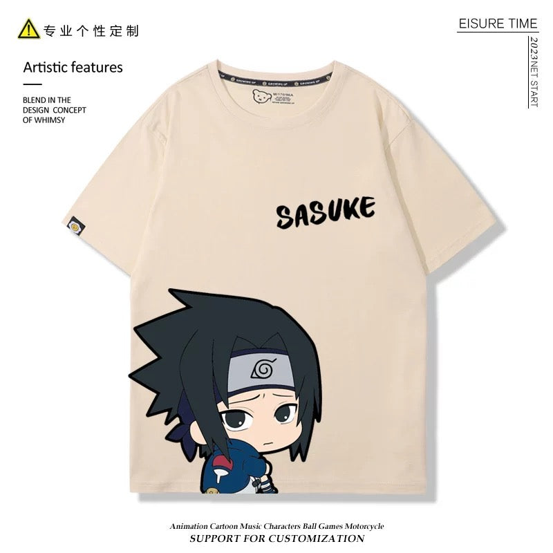 Naruto Anime T-shirt Matching Couple Kids Family Clothes