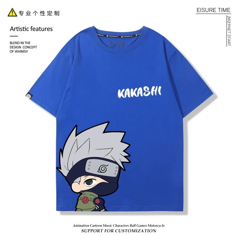 Naruto Anime T-shirt Matching Couple Kids Family Clothes