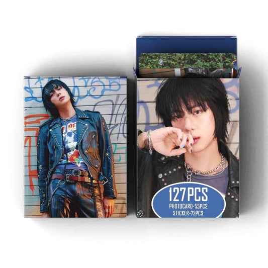 K-pop BTS Jin Echo Album Lomo Cards 55 PCS + 72 Stickers