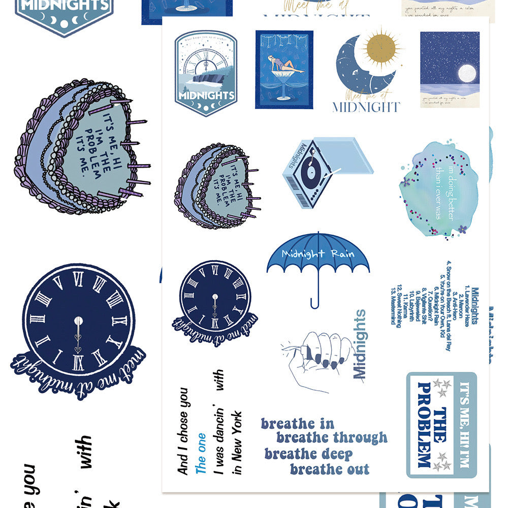 Taylor Swift 8Pcs Sticker Sheets