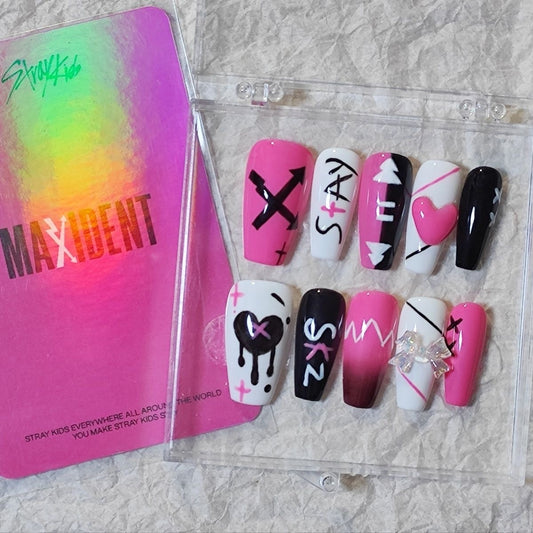 K-pop Stray Kids Acrylic Stick on Nails Stay