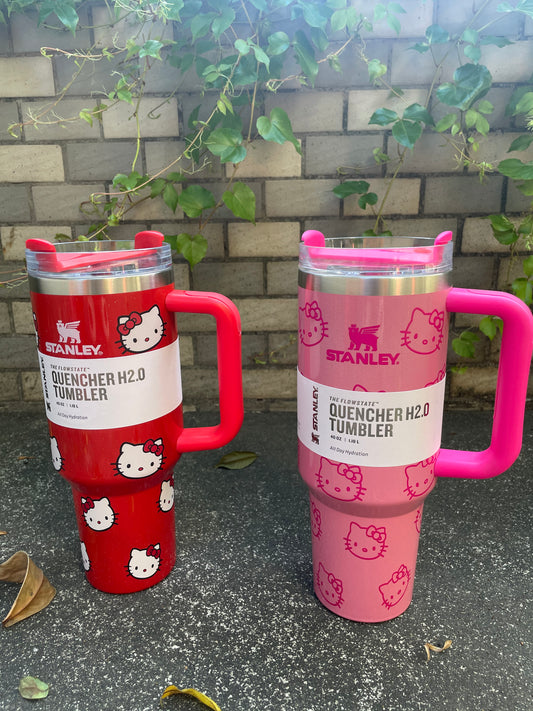 Cute Sanrio Hello Kitty Stanley Inspired 40 oz Tumbler