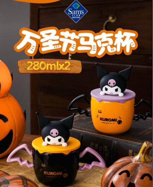Sam’s Club Sanrio Kuromi Halloween 2 Mug Set Ceramic Coffee Cup Mug Set