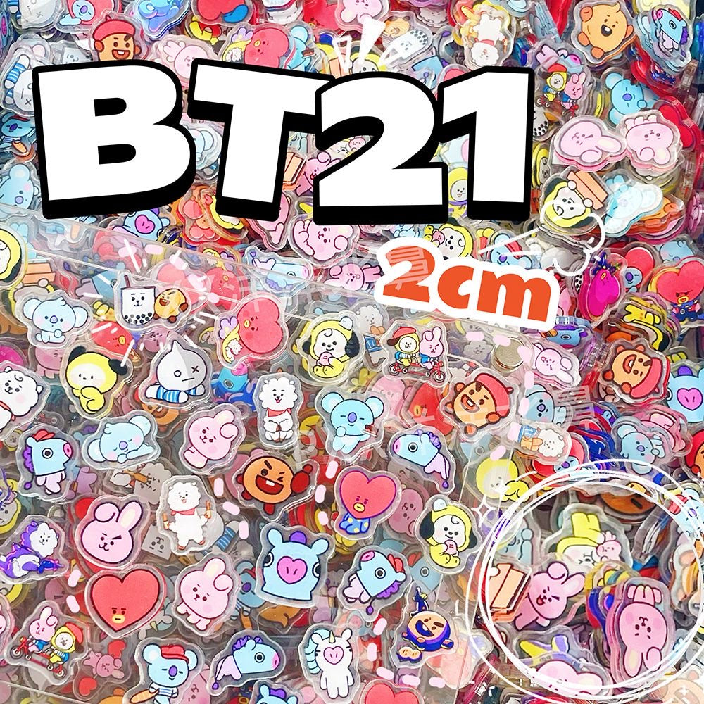 K-pop BTS Charms Acrylic DIY Concert World Tour Freebies 60 mixed pieces 2cm