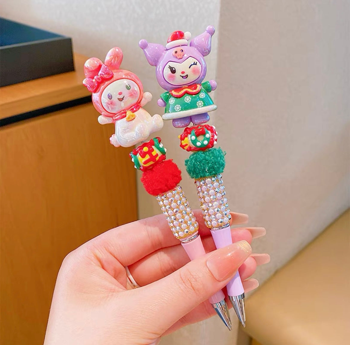 Sanrio Christmas Pens Stationary Hello Kitty My Melody Pompompurin Cinamoroll