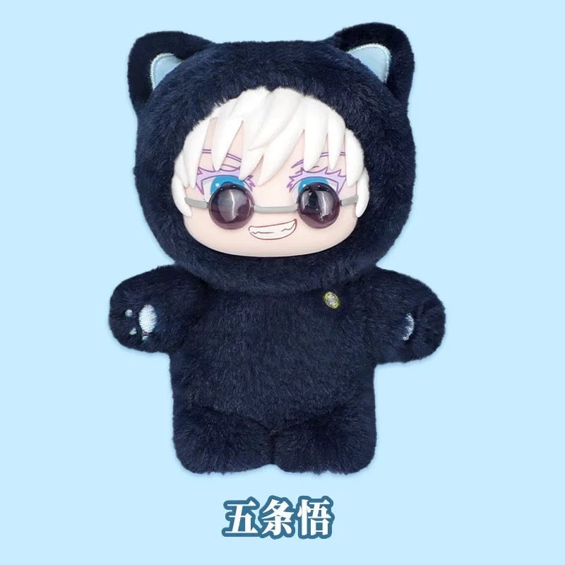 Anime Jujutsu Kaisen Face Plush Doll Eaki Figure Keychain Collectable Toys Mystery Blind Boxes