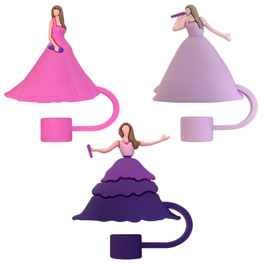 Taylor Swift Straw Toppers Set of 3