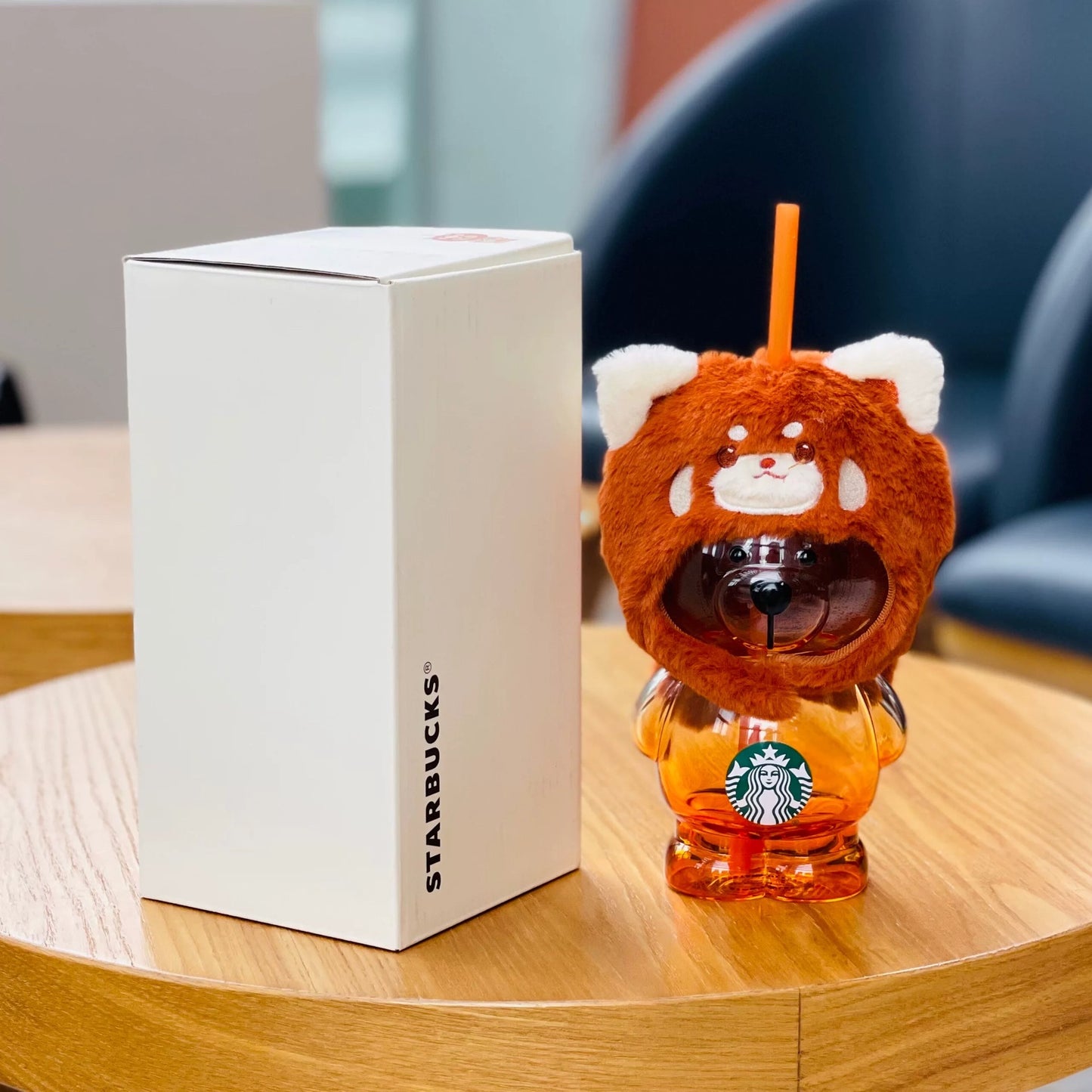 Authentic Starbucks Teddy Bear Cup Dessert House Style Glass Cup