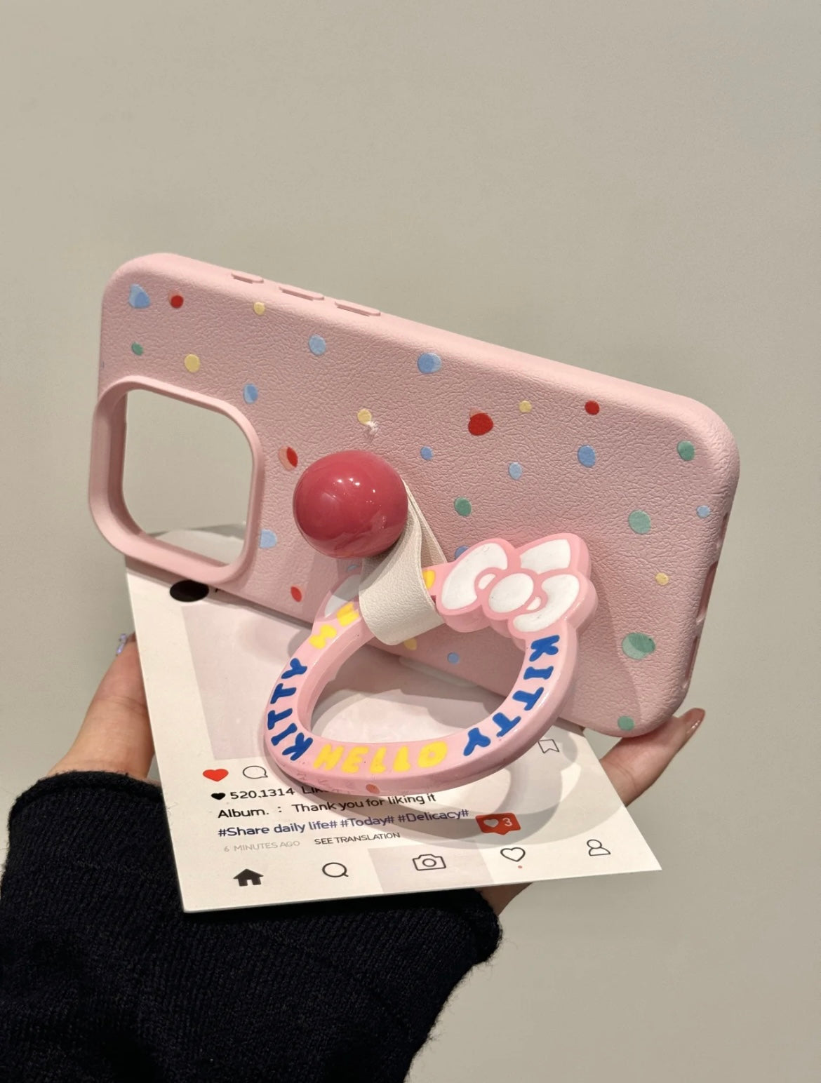 Cute Sanrio Hello Kitty IPhone Case Solid Color
