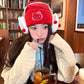 Sanrio Winter Warm Fuzzy Red Hello Kitty Hat