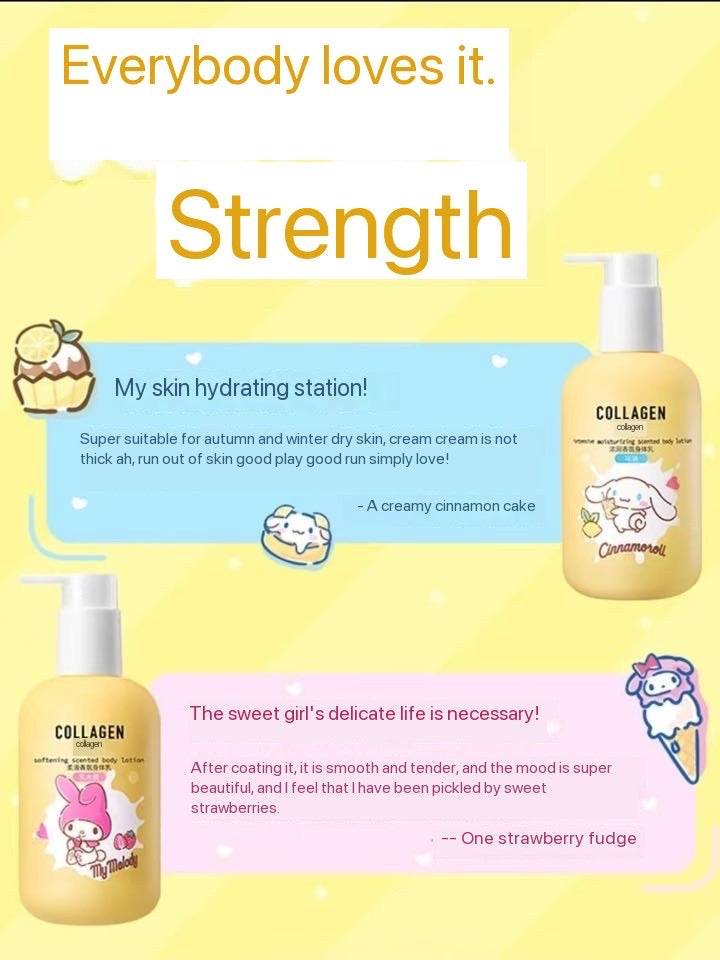 Sanrio Characters Cute Kawaii Body lotion Moisturizing Skincare Cinnamoroll My Melody