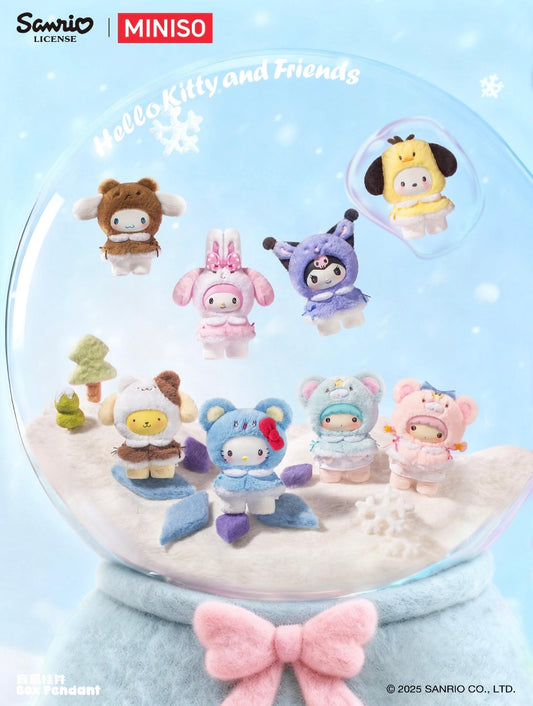 Release 11/17 [Authentic] Miniso Sanrio Characters Little Cloak Series Vinyl Plush Blind Boxes Pendant