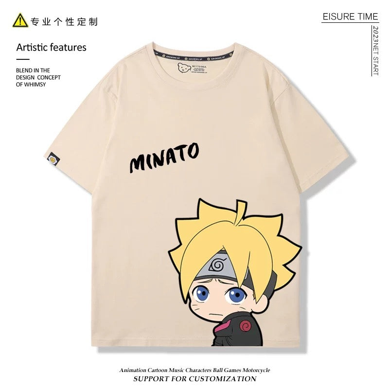 Naruto Anime T-shirt Matching Couple Kids Family Clothes