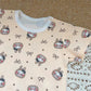 Labubu Popmart Brown Bows Baby Clothes One Piece Baby Jumper